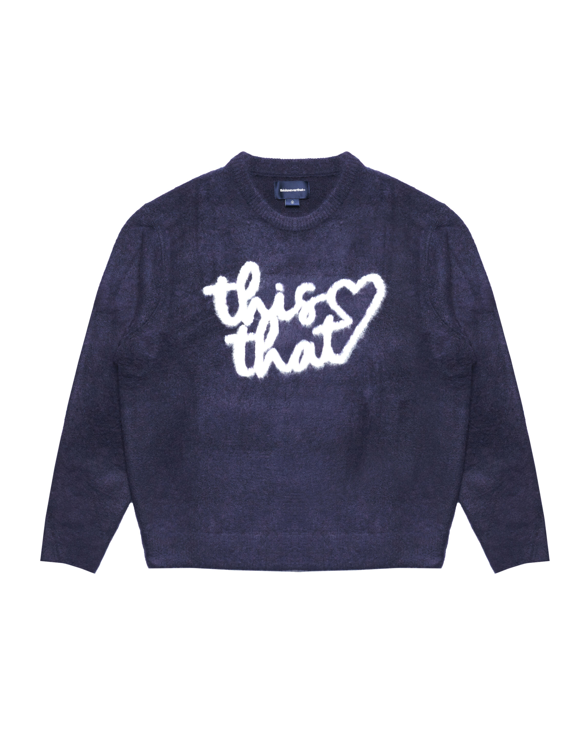 thisisneverthat Heart Logo Knit Sweater | TN243KKNPK11-PUR | AFEW STORE